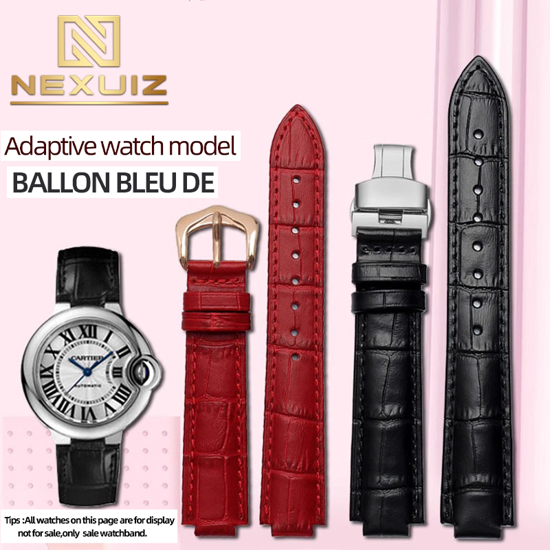 Cartier Watch Ballon Bleu - Pulseira de relógio de couro para