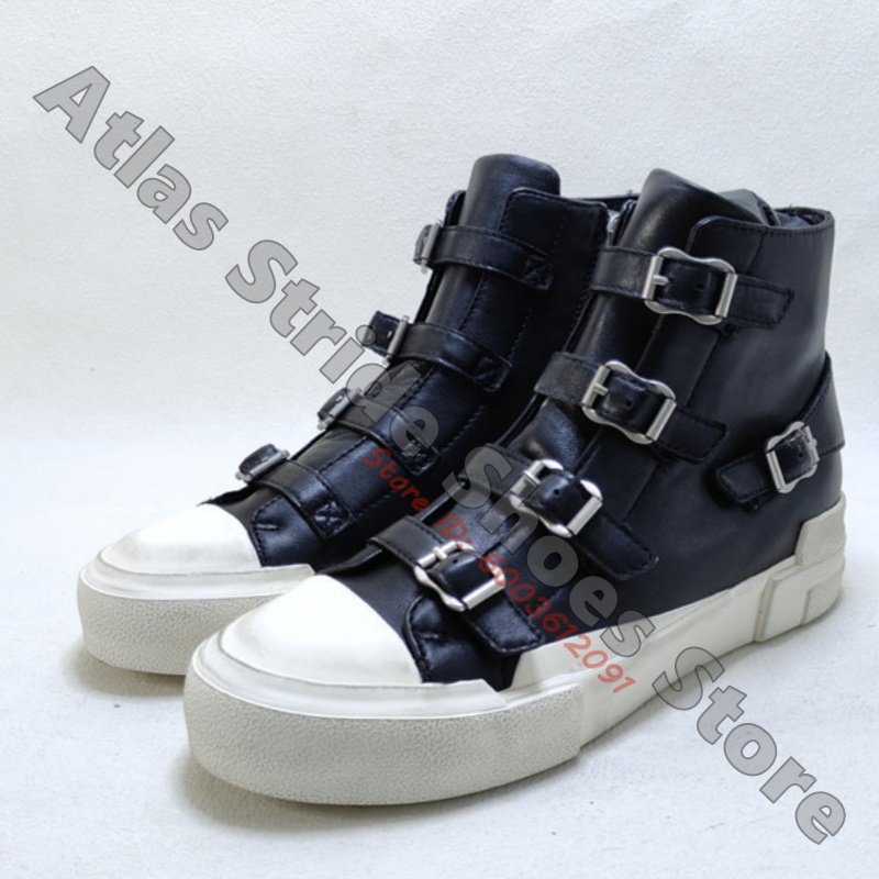 Mesh Strap Metal - Tênis de Cano Alto com Contraste,