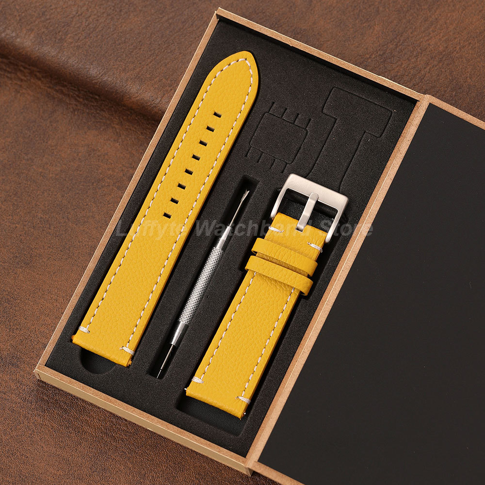 Leather Strap Quick Release - Pulseira de Couro Lichia Dupla Face