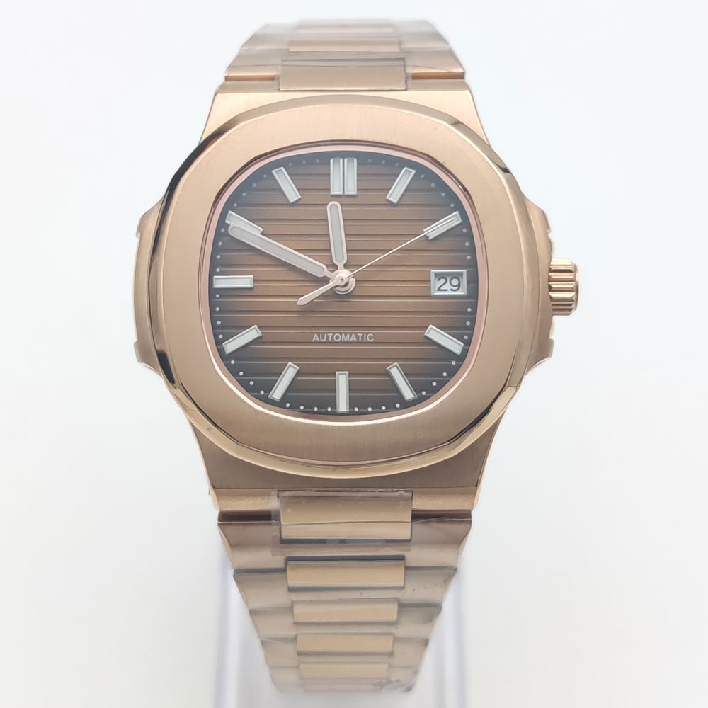 Patek Philippe Watch Nautilus - Luxo rosa ouro 40mm quadrado nh35