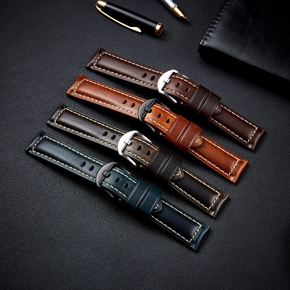Pulseira de couro genuíno de a - Leather Strap Quick Release avaliação e preço