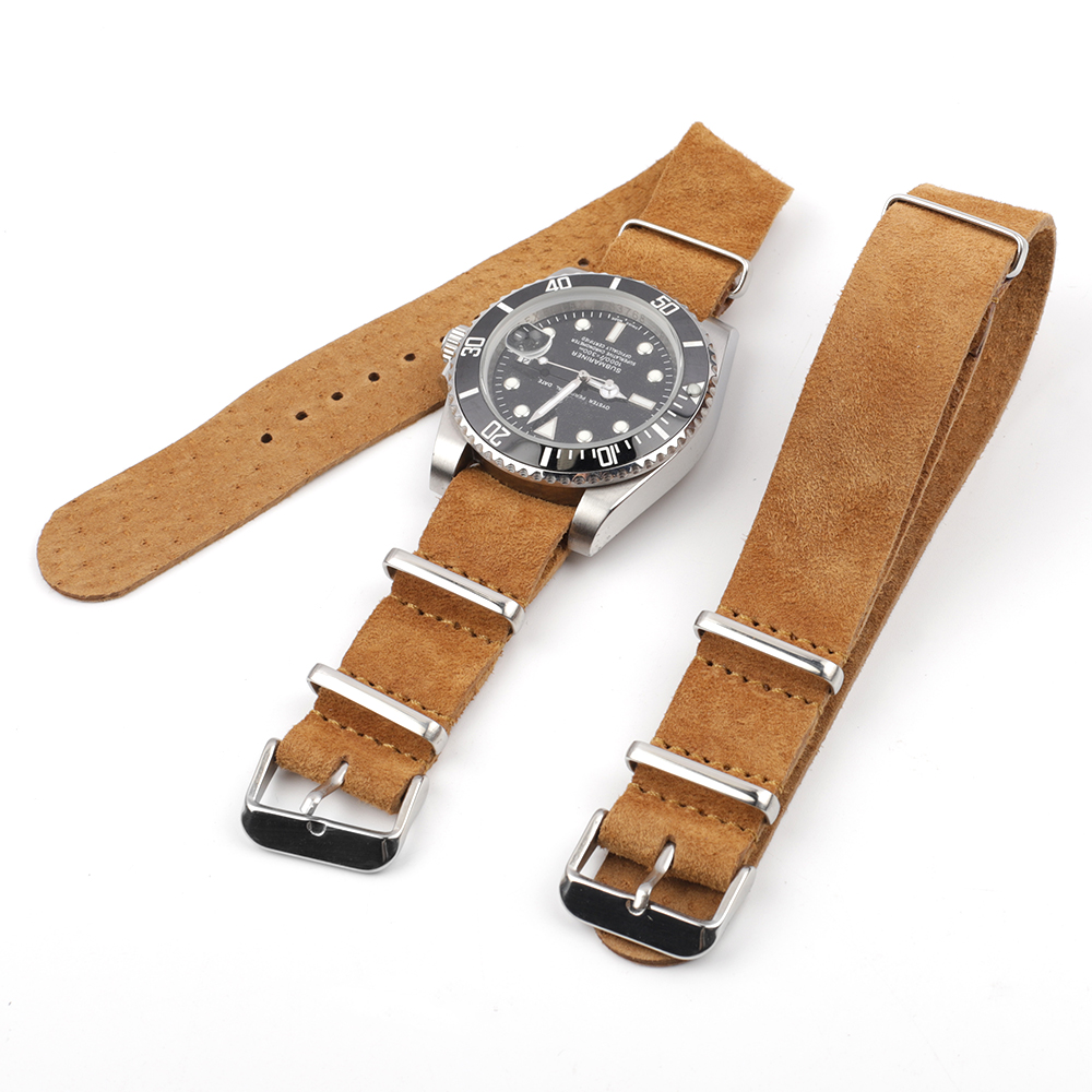 Pulseira de couro genuíno de c - Nato Strap Nylon avaliação e preço